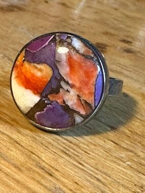 Purple Spiny Turquoise Ring Size 7 NWT